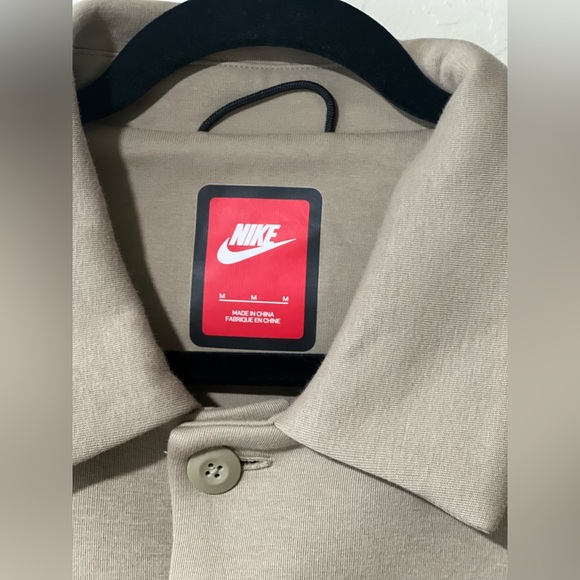 Nike Sportswear Tech Fleece Reimagined Men’s Oversized Shacket Khaki Size M - Picture 6 of 16